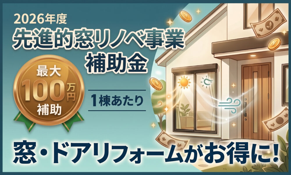 最大100万円「先進的窓リノベ事業」で賢くおトクに断熱リフォーム！