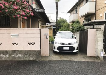 駐車場の門扉と塀のリフォーム